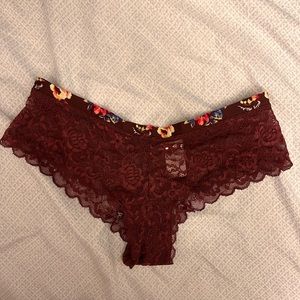 Maroon Down Undies Short
